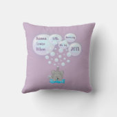 Coussin Bébé mignon éléphant bulles Monogramme (Verso)