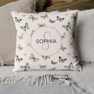 Coussin Bébé mignon fille sur mesure Monogramme Motif papi