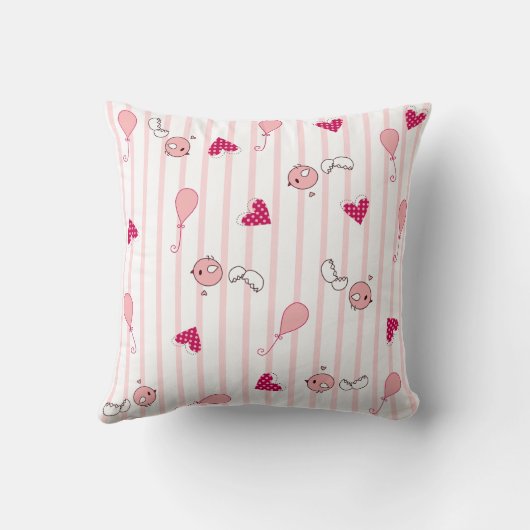 Coussin Bébé mignon Inséparables (Verso)