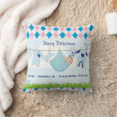 Coussin Bébé mignon ligne de vêtements pour garçon (Couverture)