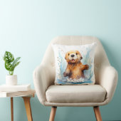 Coussin Bébé mignon loupe de mer dans des éclaboussures d' (Chaise)