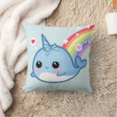 Coussin Bébé mignon narwhal et arc-en-ciel (Couverture)