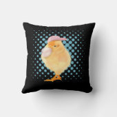 Coussin Bébé mignon poule rose Bubblegum (Verso)