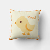 Coussin Bébé mignon poussin jaune (Verso)