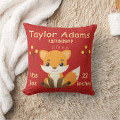 Coussin Bébé mignon renard bois (Couverture)