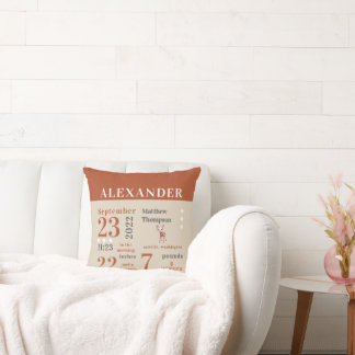 Coussin Bébé mou Cerf Chute Orange Naissance Statistiques