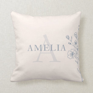 Coussin Bébé nom cadeau personnalisé, bébé rose Cushion