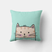 Coussin Bébé Nommé avec Motif de Chat Monogrammé (Verso)