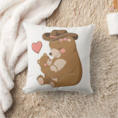 Coussin Bébé ours Bonne fête des mères (Couverture)