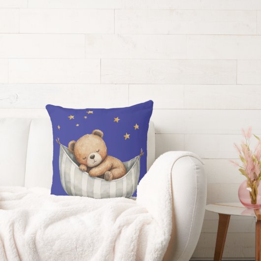 Coussin Bébé ours dormant sous les étoiles (Canapé)