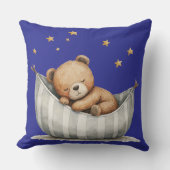Coussin Bébé ours dormant sous les étoiles (Recto)