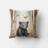 Coussin Bébé Ours Noir Genre Neutre (Verso)