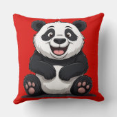 Coussin Bébé Panda de Dessin Animé Mignon (Verso)