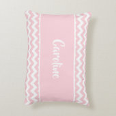 Coussin bébé personnalisé - Pastel Blush Rose Blan (Dos(Vertical))
