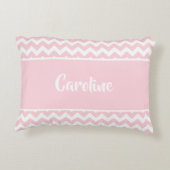 Coussin bébé personnalisé - Pastel Blush Rose Blan (Dos)