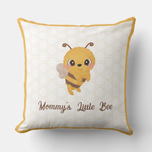 Coussin Bébé Petite Abeille Maman à venir (Recto)