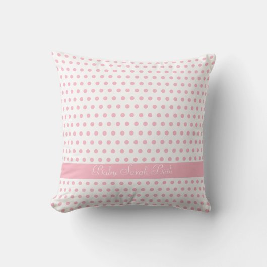 Coussin Bébé Pink Polkadot Motif (Recto)