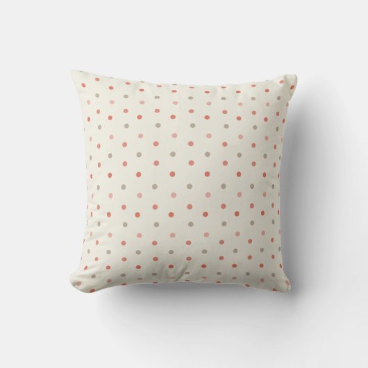 Coussin Bébé pois motif à points dans les tons chauds (Recto)