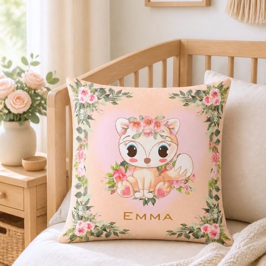 Coussin Bébé Renard | Personnalisé