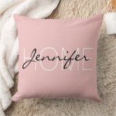 Coussin Bébé rose couleur maison monogramme (Couverture)