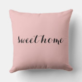 Coussin Bébé rose couleur maison monogramme (Verso)