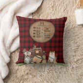 Coussin BÉBÉ rustique STATIONS Lumberjack Bois Animaux (Couverture)