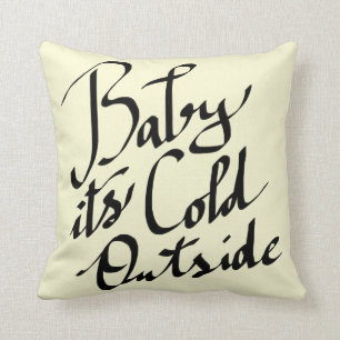 Coussin Bébé sa typographie moderne de manuscrit
