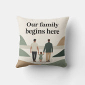Coussin Bébé shower pour deux papas (Verso)