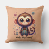 Coussin Bébé singe mignon (Recto)