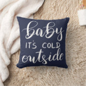 Coussin Bébé son bleu marine manuscrit d'extérieur froid (Couverture)
