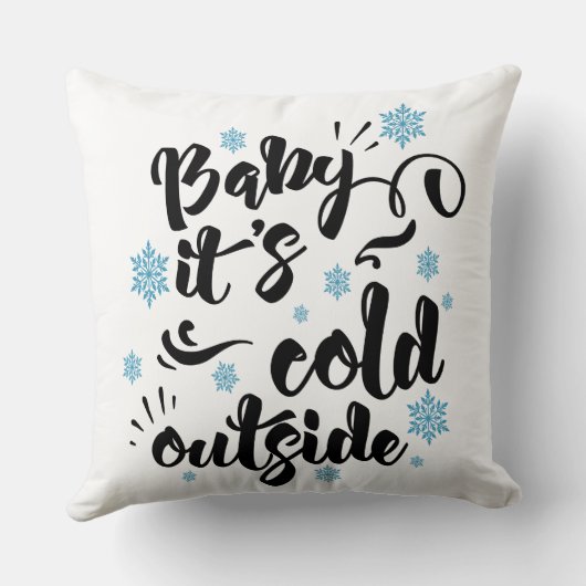Coussin Bébé son froid typographie extérieure vacances (Verso)