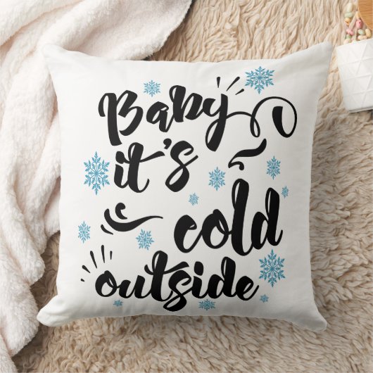 Coussin Bébé son froid typographie extérieure vacances (Couverture)
