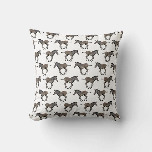 Coussin Bébé Zèbre Frénésie (Recto)