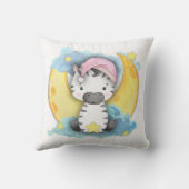 Coussin Bébé Zèbre Heure du Dodo (Verso)