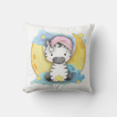 Coussin Bébé Zèbre Heure du Dodo (Recto)