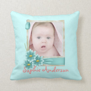 Coussin Bébés 1er Noël nouvelle photo bébé