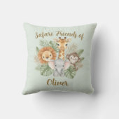 Coussin Bébés Animaux de Safari Mignons (Verso)