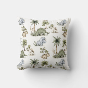 Coussin Bébés dinosaures aquarelle mignons