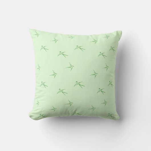 Coussin Bébés : hirondelles/vert - (Recto)