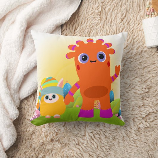 Coussin BeddyByes Throw Cushion avec MeMo et BaBa 🛋 (Couverture)