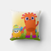 Coussin BeddyByes Throw Cushion avec MeMo et BaBa 🛋 (Recto)