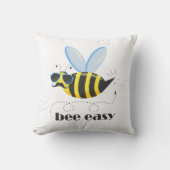 Coussin Bee caractère avec mustache lunettes de soleil Bee (Recto)