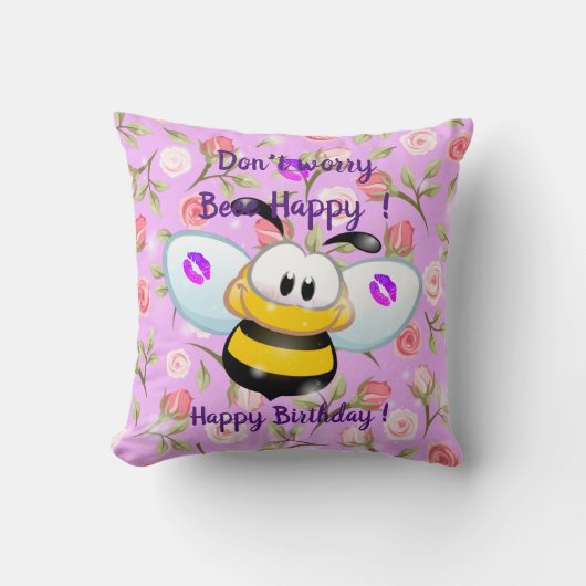 Coussin Beee Happy (Recto)