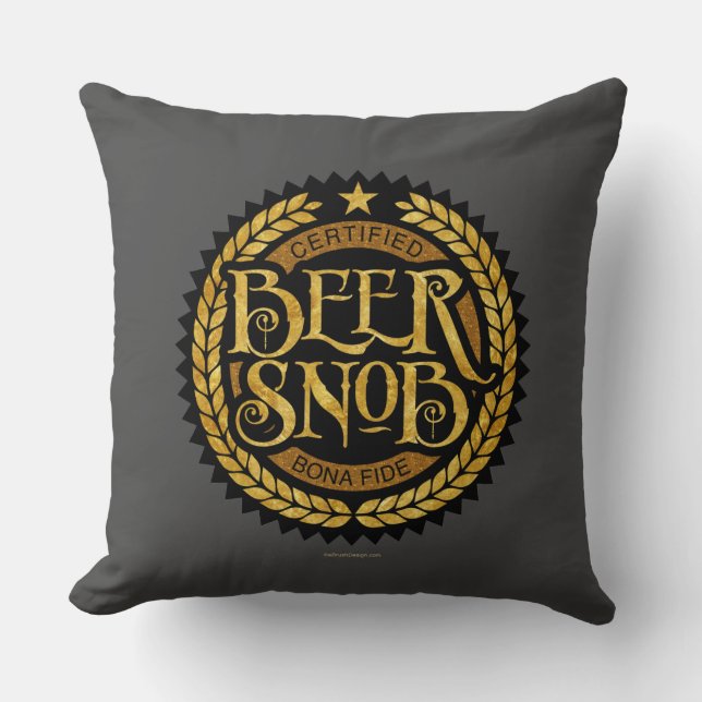 Coussin Beer Snob (Recto)