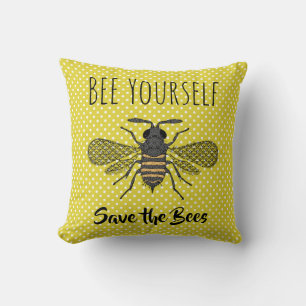 Coussin BEES et Honeycomb - Sauvez les abeilles