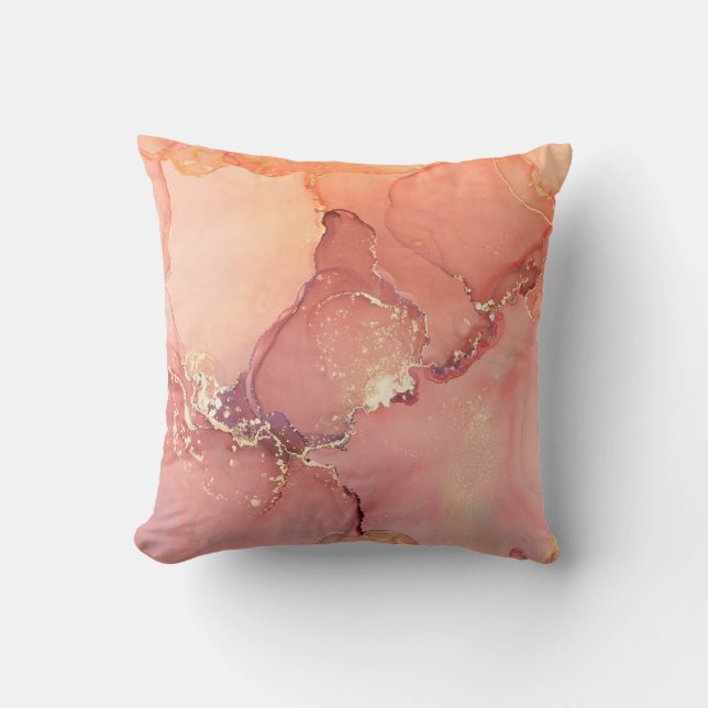 Coussin beige Abstrait, arrière - plan marron, papier pein (Recto)