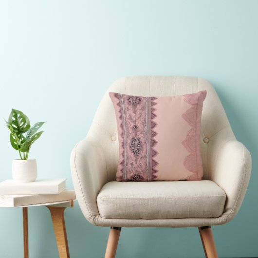 Coussin Beige et rose saumon pastels doux (Chaise)