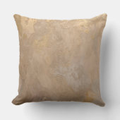 Coussin Beige Gold Textured Throw Pillow (Recto)
