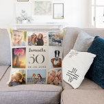 Coussin Beige personnalisé photo collage anniversaire<br><div class="desc">Un cadeau unique pour un 21ème anniversaire,  célébrant sa vie avec un collage de 8 de vos propres photos,  photos. Personnalisez et ajoutez son nom,  son âge et une date. Un fond beige. Le nom est écrit avec un script de style moderne écrit à la main.</div>