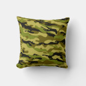 Coussin Beige vert du désert Camo noir Jeu d'oreiller (Recto)